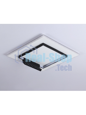 Светильник Ambrella light FL51455/1+1 WH/BK белый/черный 72W 3000K-6400K+4200K 500*500*80 (ПДУ РАДИО 2.4G)