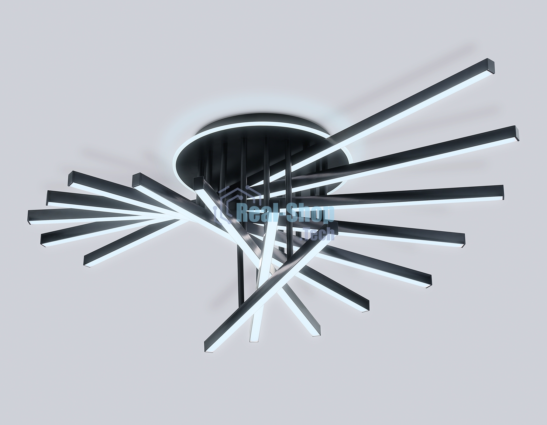 Потолочный светодиодный светильник Ambrella light FL6292 BK черный 160W 3000K-6400K 1100*790*315 (ПДУ ИК)