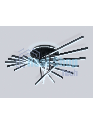 Потолочный светодиодный светильник Ambrella light FL6292 BK черный 160W 3000K-6400K 1100*790*315 (ПДУ ИК)