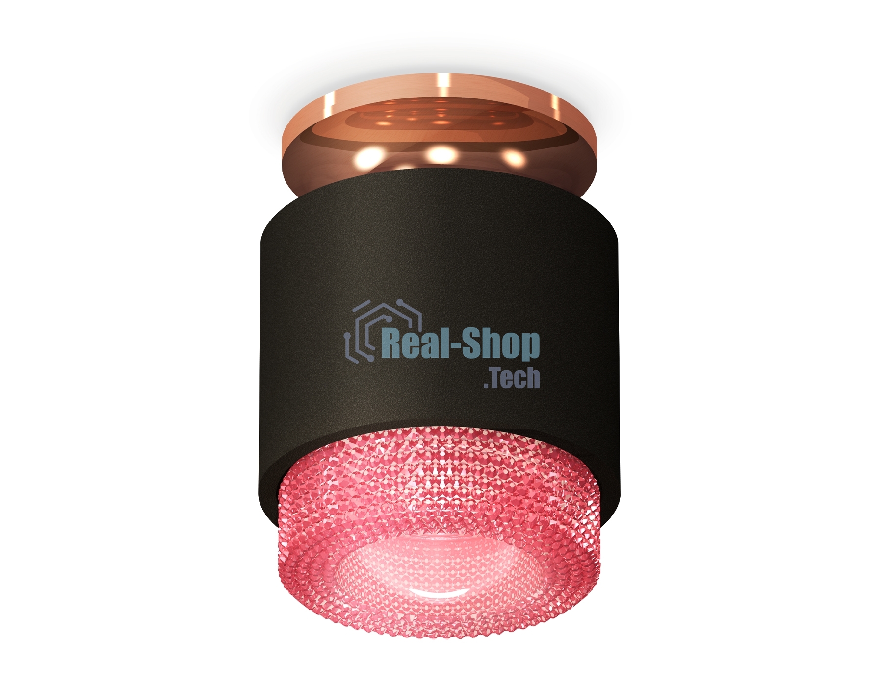 Светильник Ambrella Light XS7511142 SBK/PPG/PI черный песок/золото розовое полированное/розовый MR16 GU5.3 (N7930,C7511,N7193)
