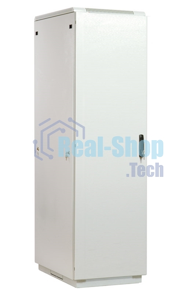 Шкаф коммутационный ЦМО ШТК-М-42.6.10-3ААА 42U 600x1020 мм пер. дв. металл задн. дв. стал. лист 2 бок. пан. направл. под закл. гайки 550 кг серый