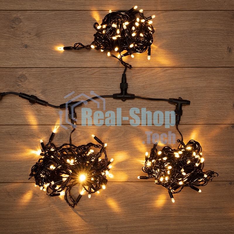 Гирлянда Neon-night LED ClipLight 24V, 3 нити по 10 метров, цвет диодов теплый белый