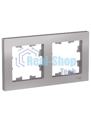 Рамка 2-м AtlasDesign универс. алюм. SchE ATN000302