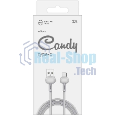 Кабель Redline Candy УТ000021993 USB Type-C (m) USB A (m) 1м белый