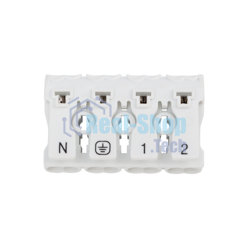 Клемма пружинная соединительная Rexant КСП 4-полюсная с монтажными ножками (50 шт./уп.)