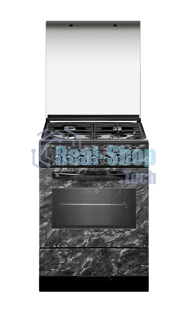 Плита комбинированная Gefest ПГЭ 6302-03 0053 черный, конфорок 4 газовых, духовка 55 л, 60 см x 85 см x 60 см