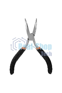 Длинногубцы Sparta Mini, 130 мм, никелированные, изогнутые, авторазжим