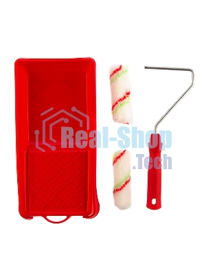 Малярный набор Сибртех для работ с эмалями: кювета 150 мм х 290 мм и мини-валик 110 мм