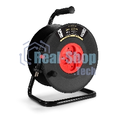 Удлинитель на катушке ExeGate industrial ECS-10-2-50 (4 евророзетки, IP20, 50 м, защита от детей, защита от перегрузки, 2х1,0 мм2, 10А/2.3 кВт)