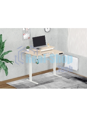 Стол для компьютера Cactus CS-EDL-DWT столешница ДСП светлый дуб каркас белый 120x71x60см