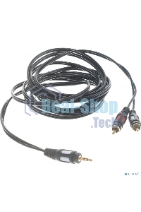 Шнур Стерео 3,5 м м - 2 RCA Rexant длина 3 мeтра (GOLD)