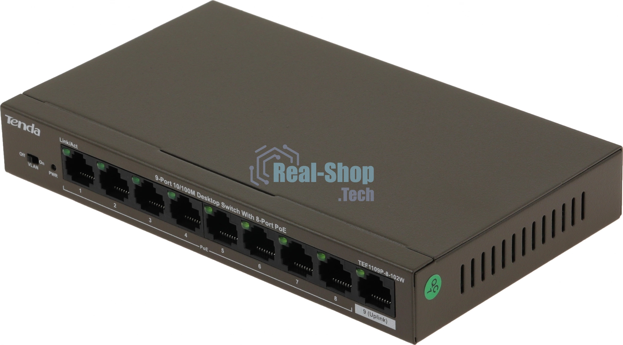 Коммутатор 9PORT 10/100M POE TEF1109P-8-102W Tenda
