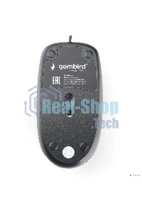 Мышь проводная Gembird MOP-200 черный, 1000 dpi, USB, кнопки - 3