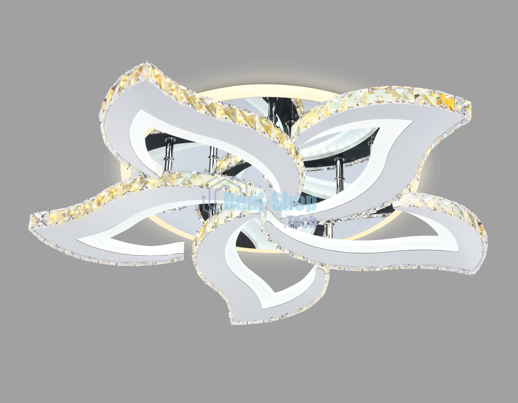 Управляемый светодиодный светильник Ambrella light FA1723/5 CH хром 105W 3000K/4200K/6400K 550*540*90 (ПДУ РАДИО 2.4G)