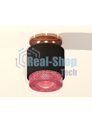 Светильник Ambrella Light XS7511142 SBK/PPG/PI черный песок/золото розовое полированное/розовый MR16 GU5.3 (N7930,C7511,N7193)