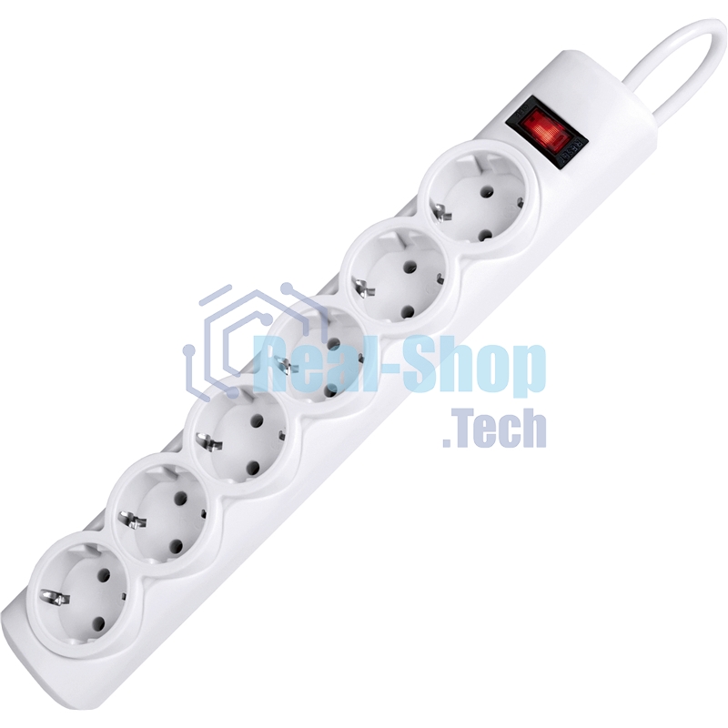 Сетевой фильтр Defender DFS 153 3 м, белый, 6 розеток