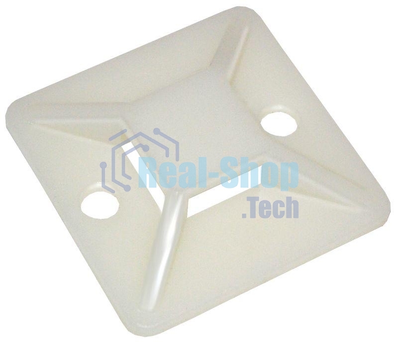 Площадка самокл. 30х30 под хомуты белый (уп.100шт) ИЭК UHP30-30-100