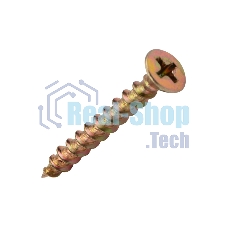 Саморез оконный Kranz острый, 4.1х35, желтый цинк, короб (500 шт./уп.)