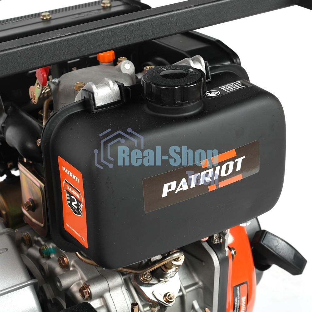 Мотопомпа PATRIOT MPD 3072 SFE4т дизель 296см3 5.7лс 75м3/ч 1200л/м глуб.8м напор25м 3'' бак3.5л