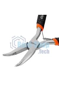 Длинногубцы Sparta Mini, 130 мм, никелированные, изогнутые, авторазжим