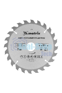 Пильный диск по дереву Matrix, ф200 х 32 мм, 24 зуба + кольцо 32/30