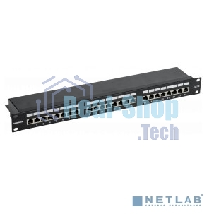 Патч-панель ITK PP24-1UC5EF-K05-G 1U кат. 5Е FTP 24 порта (Krone) GENERICA