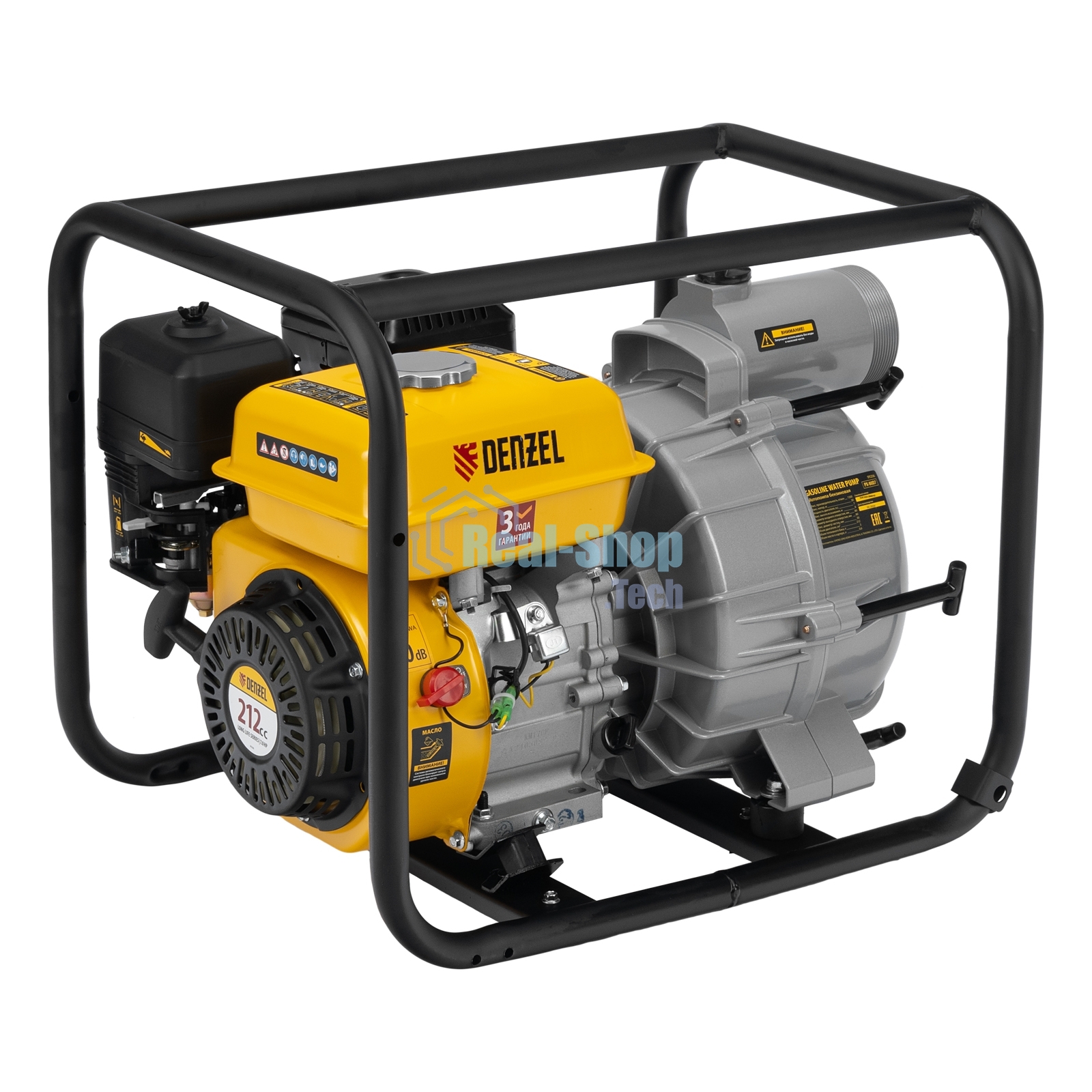 Мотопомпа бензиновая для грязной воды Denzel PX-80D7, 7 л.с., 3