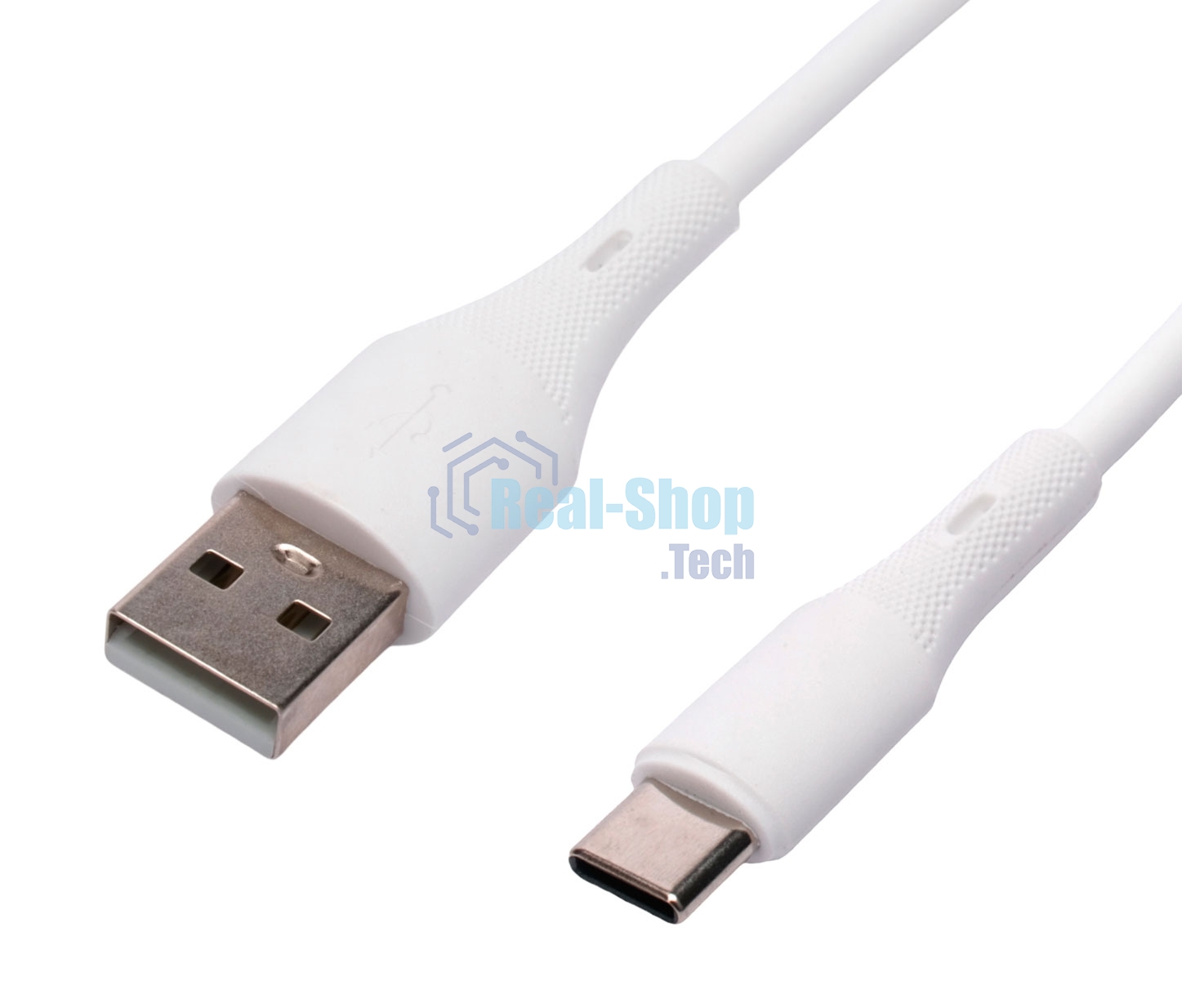 Кабель USB2.0 Cablexpert CC-USB2S-AMCM-1M-W, AM/Type-C, 3А, 18Вт, QC3.0, силиконовый, медь, 1м, белый, пакет