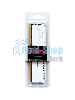 Оперативная память Kingston Fury Beast, DDR5, 32Gb (1x32GB), 5200MHz, CL40, DIMM, радиатор, белый