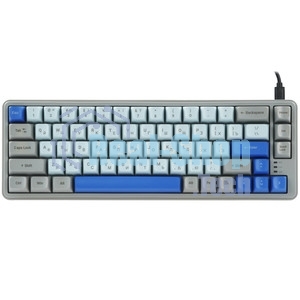 Клавиатура проводная Ritmix RKB-568BL Blue голубой-серый