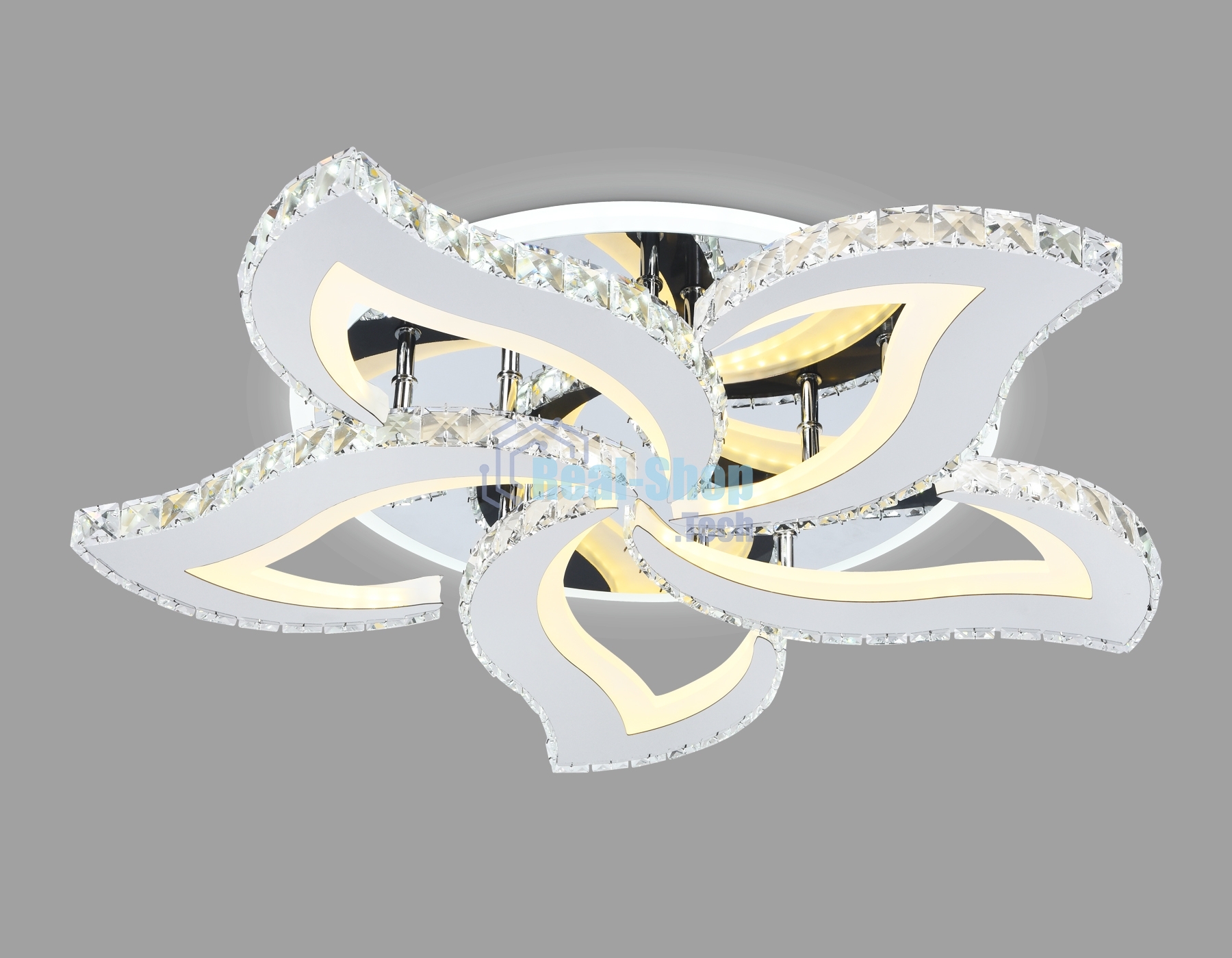 Управляемый светодиодный светильник Ambrella light FA1723/5 CH хром 105W 3000K/4200K/6400K 550*540*90 (ПДУ РАДИО 2.4G)