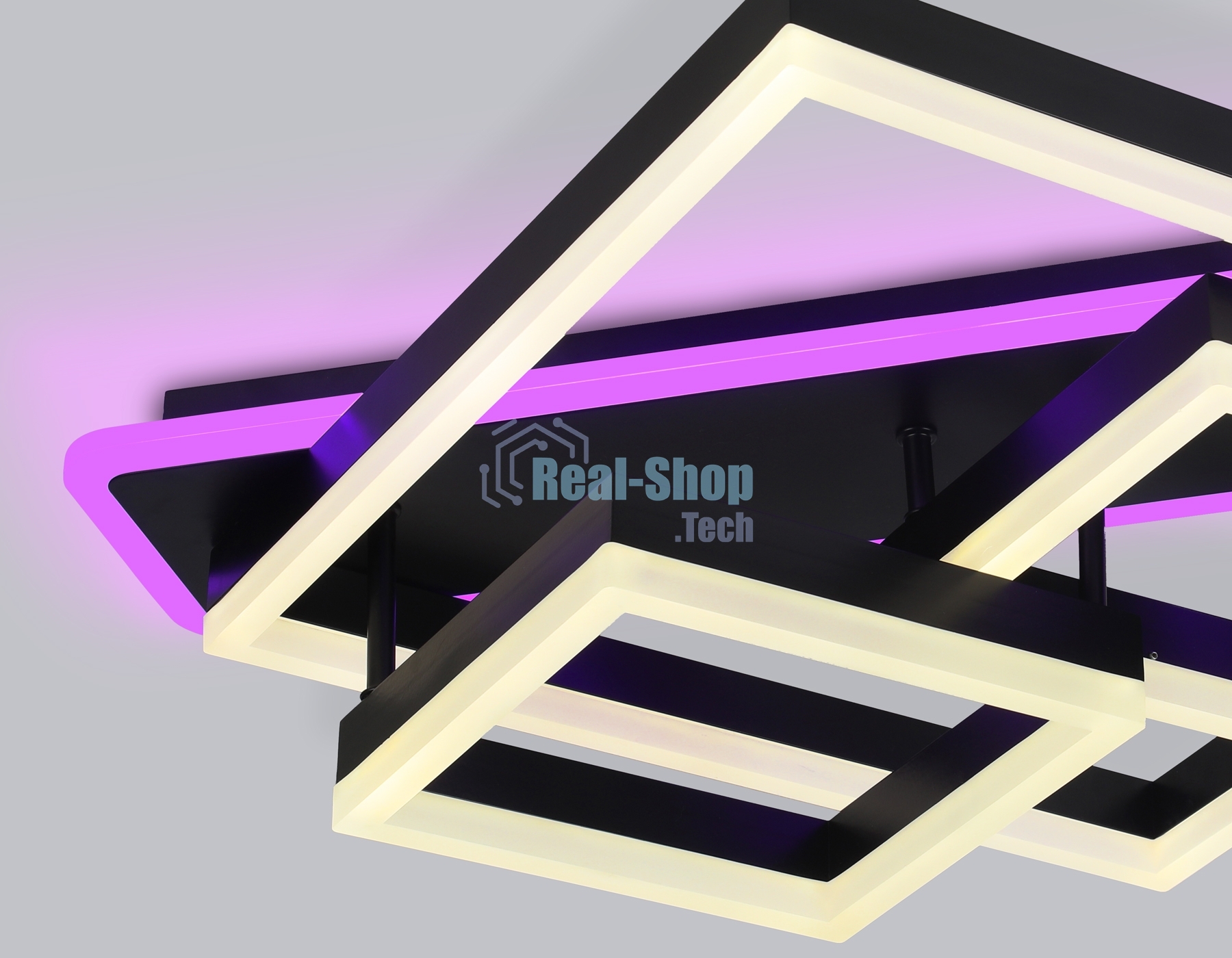 Светильник Ambrella light FA8533 BK черный 132W 3000K-6400K+RGB 630*570*160 (ПДУ РАДИО 2.4G)