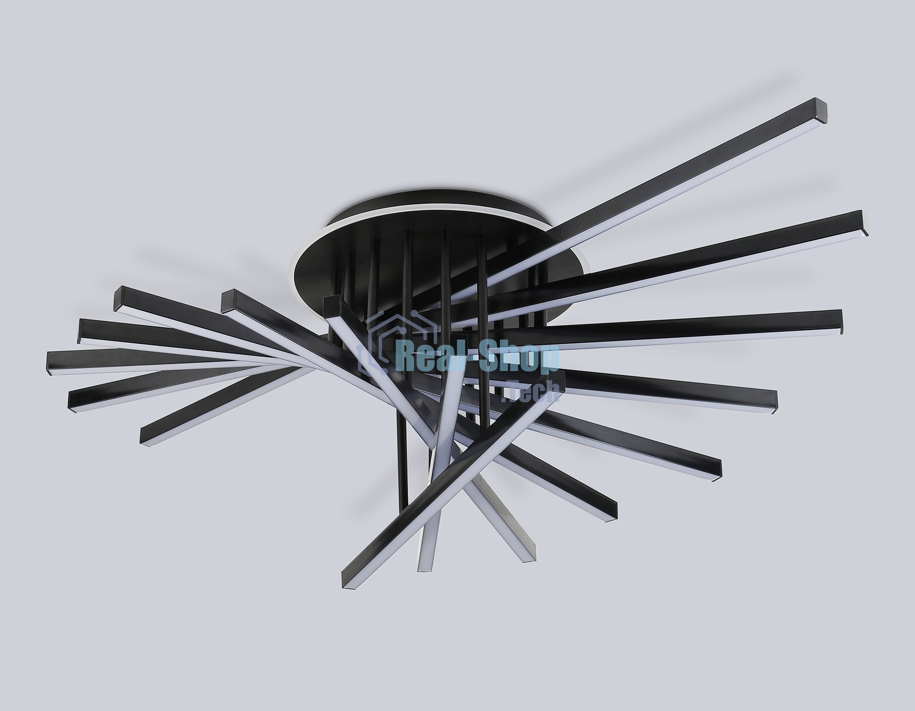 Потолочный светодиодный светильник Ambrella light FL6292 BK черный 160W 3000K-6400K 1100*790*315 (ПДУ ИК)