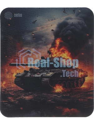 Коврик для мыши Cactus Burning tank рисунок 300x250x3мм (CS-MPC-D04M)