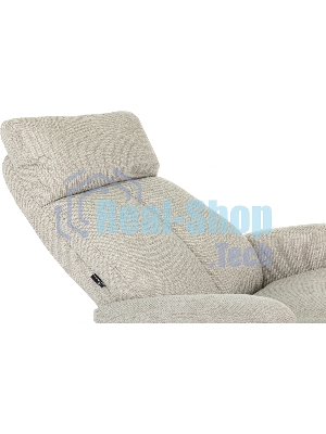 Кресло для дома Бюрократ Baron с пуфом бежевый, металл черный крестов. (_BARON/BEIGE)