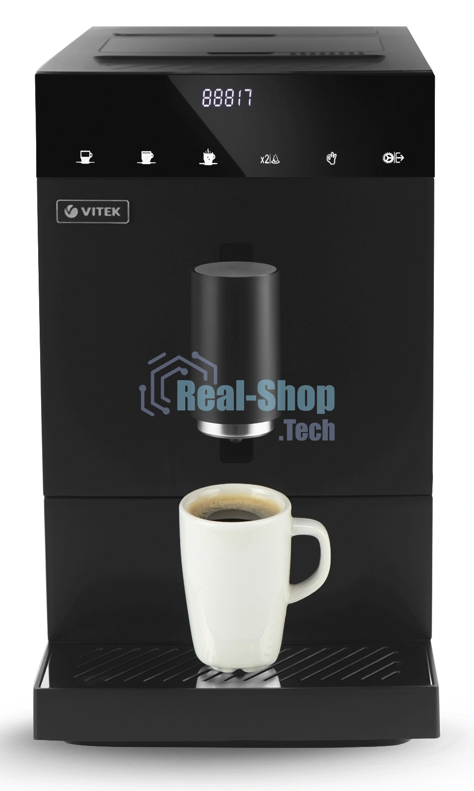 Кофемашина автоматическая Vitek Metropolis VT-8700 черный, зерновой кофе, 1.2 л, 1350 Вт, 20 Бар