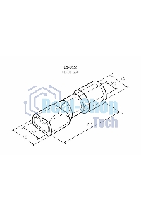 Клемма плоская Rexant полностью изолированная гнездо 6.6 мм 1.5-2.5 мм² (РППи-м 2.5-(6.3))