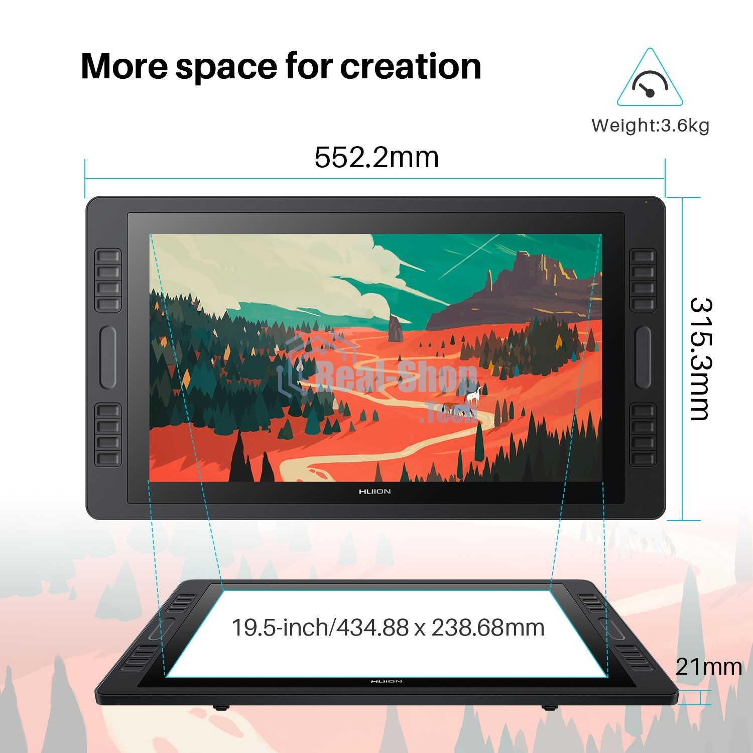Графический монитор Huion Kamvas Pro 20 (2019), 19.5