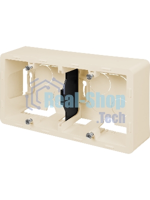 Коробка накладного монтажа 2 поста слоновая кость Inspiria