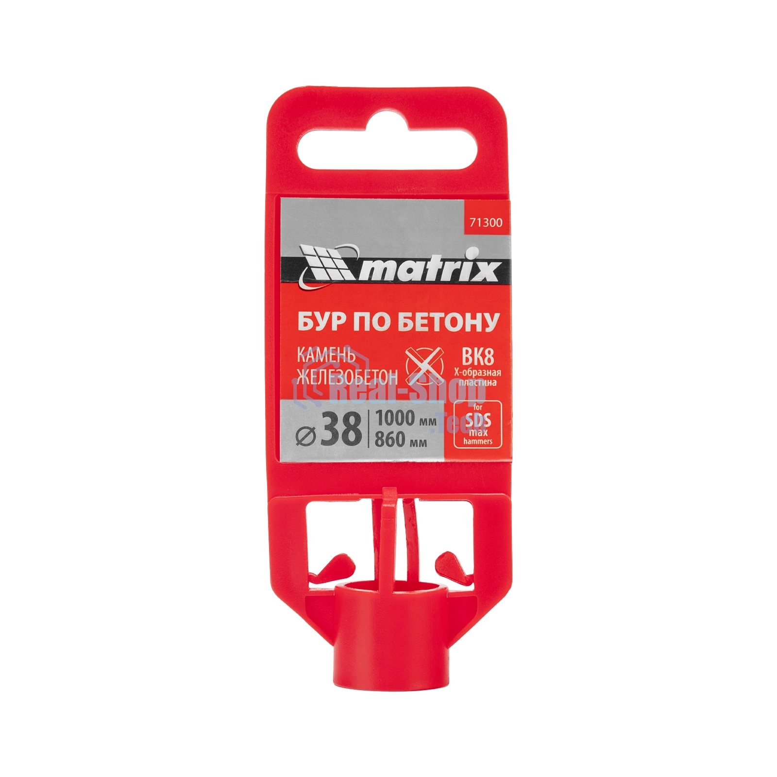 Бур по бетону Matrix, 38 х 1000 мм, SDS MAX c крестовой пластиной