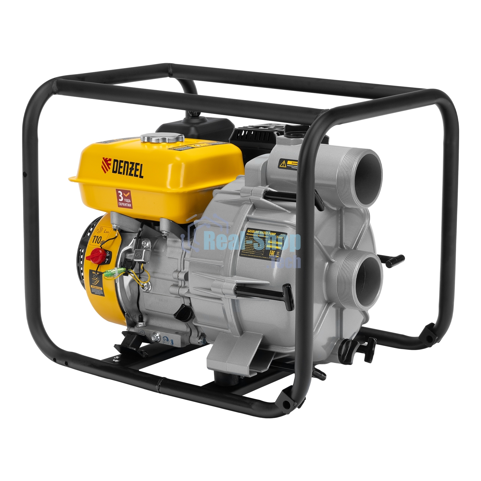 Мотопомпа бензиновая для грязной воды Denzel PX-80D7, 7 л.с., 3