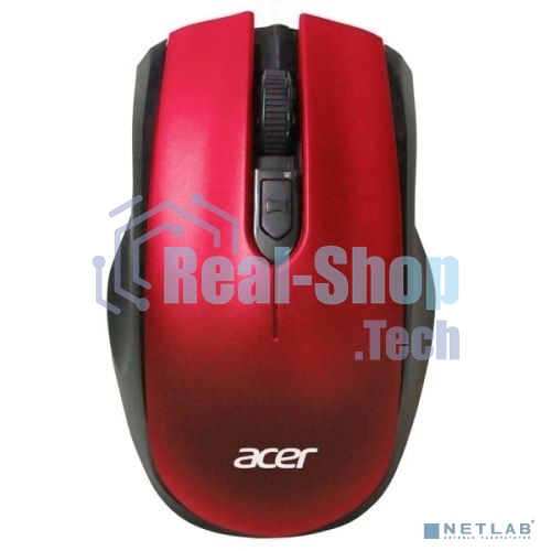 Мышь беспроводная Acer OMR032 черный/красный, 1600 dpi, радиоканал, USB, кнопки - 4