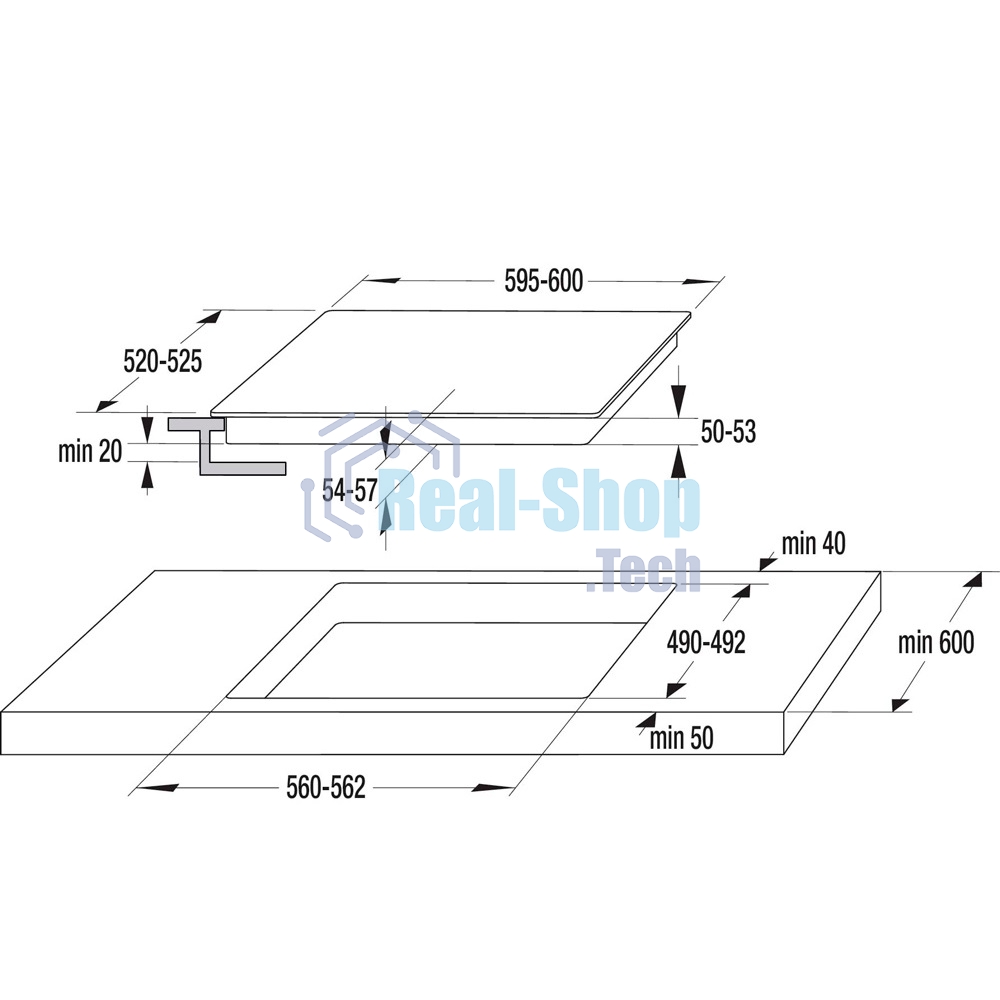 Электрическая варочная панель Gorenje ECT641BSCE Hi-Light, независимая, черный