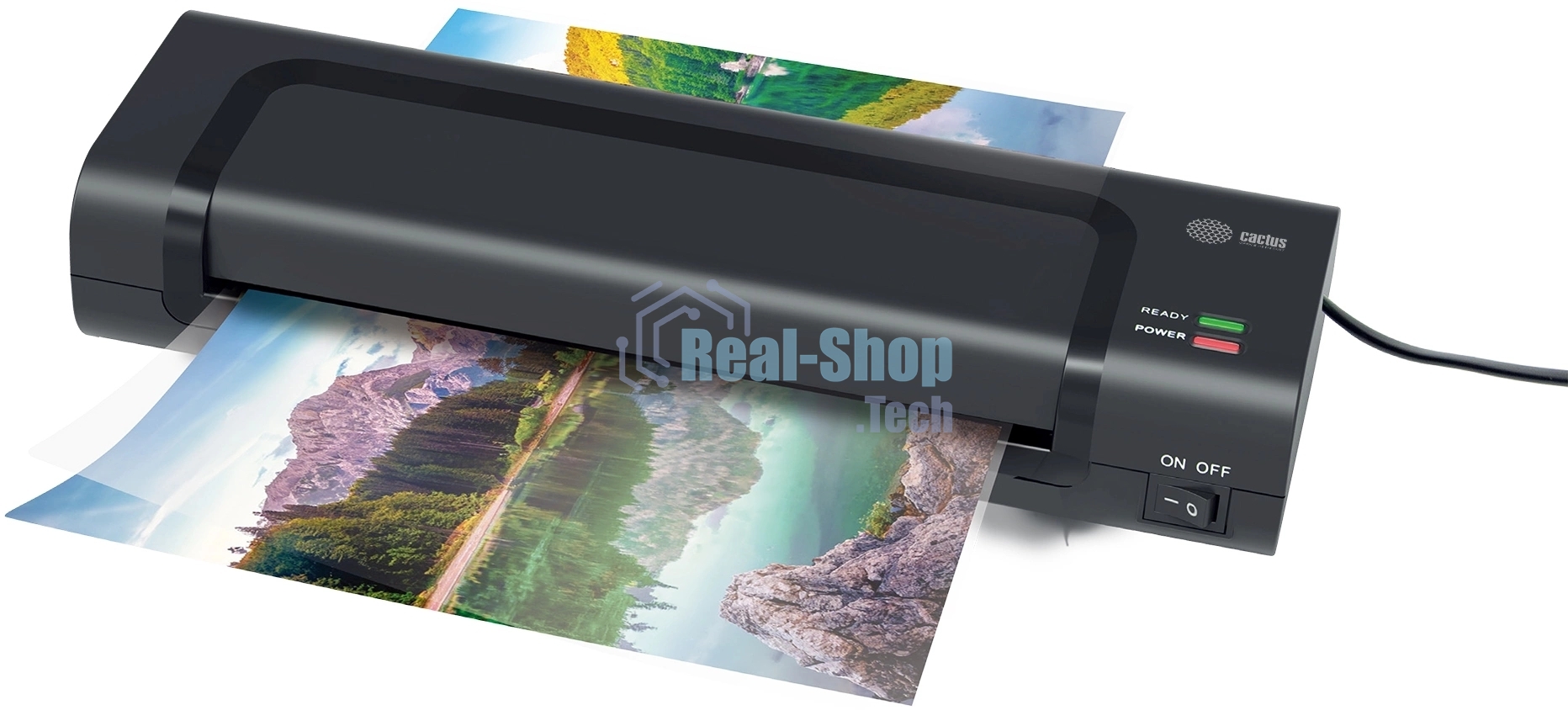 Ламинатор Cactus CS-LAB-C1 черный A4 (70-125мкм) 25 см/мин (2 вал.) лам. фото