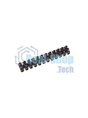 Клеммная колодка винтовая Rexant KВ-6 (2,5-6 мм²), ток 6 A, полипропилен черный (ЗВИ), индивидуальная упаковка, 1 шт.