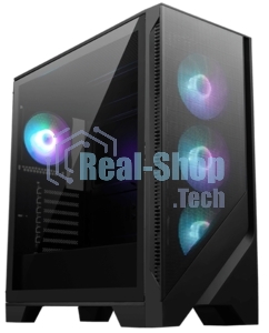 Компьютерный корпус без блока питания Case MSI MAG FORGE 321R AIRFLOW, Midi-Tower, TG, 4x120мм ARGB, 2xUSB 3.2, 1xUSB 3.2 Type-C, ATX, mATX, mITX черный
