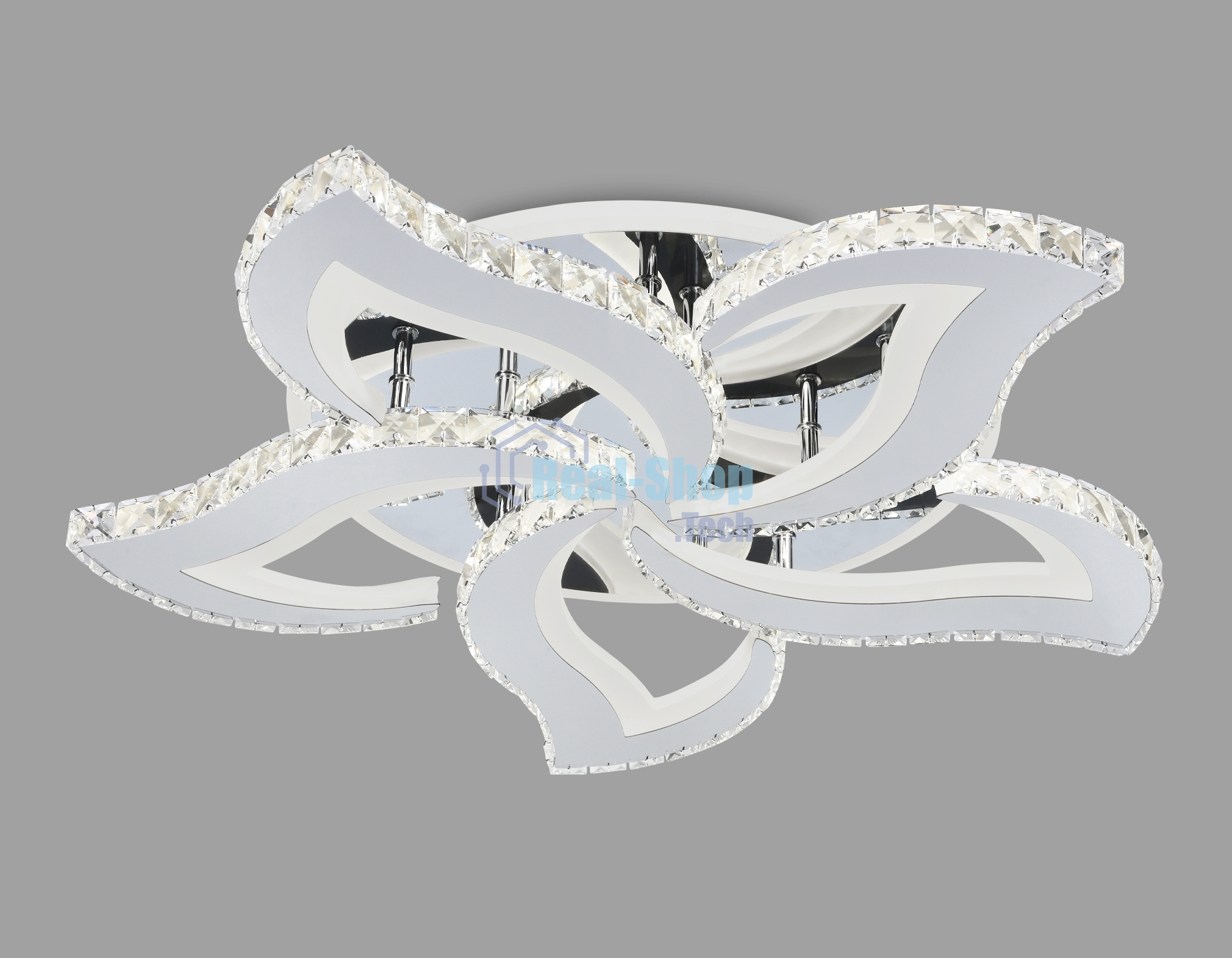 Управляемый светодиодный светильник Ambrella light FA1723/5 CH хром 105W 3000K/4200K/6400K 550*540*90 (ПДУ РАДИО 2.4G)