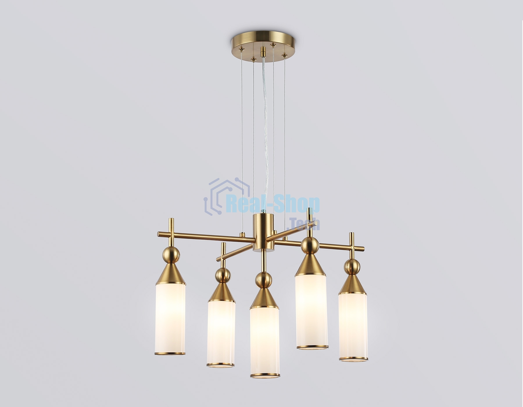 Люстра Ambrella light LH55276/5 BS/FR латунь/белый матовый E14*5 max 40W D520*1390