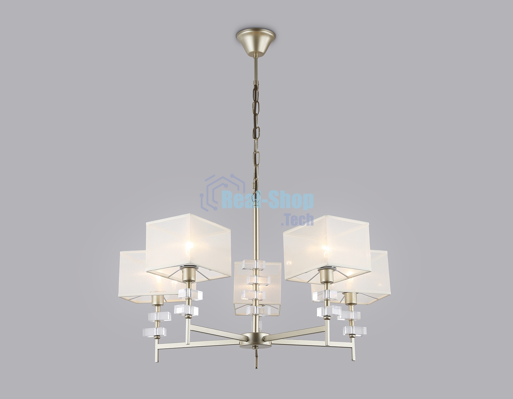 Люстра Ambrella light LH71331/5 CGD золото E14/5 max 40W D700*850