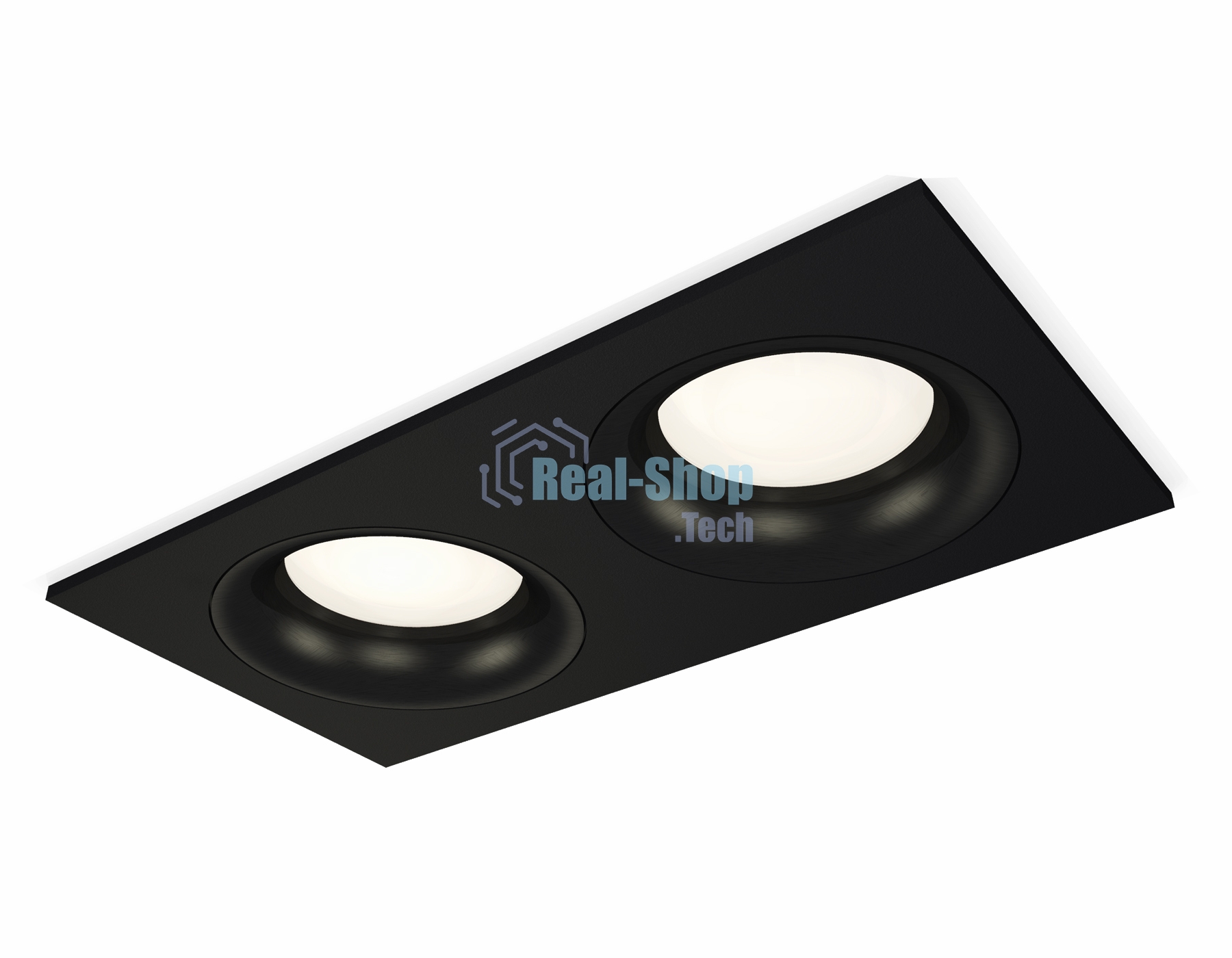 Комплект встраиваемого светильника Ambrella light XC7636002 SBK/PBK черный песок/черный полированный MR16 GU5.3 (C7636, N7011)